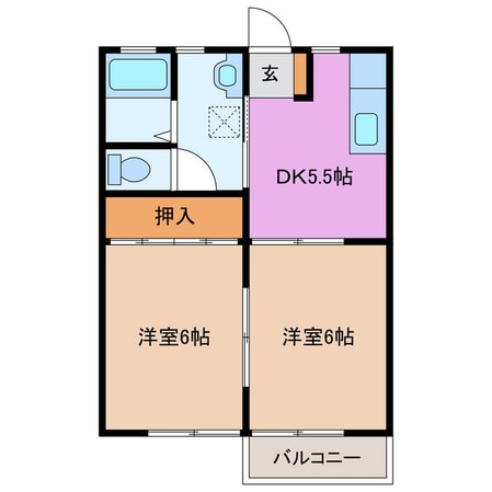 白塚駅 徒歩7分 1階の物件間取画像